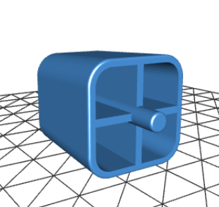 3D render of the core of a sellotape dispenser