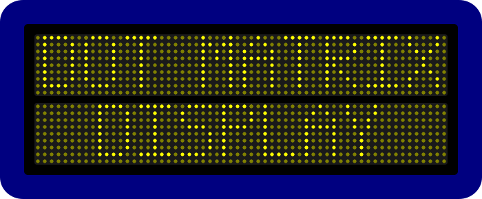 Sketch of Dot Matrix Display showing the text 'Dot Matrix Display'